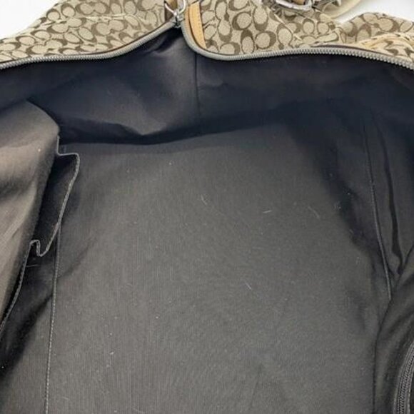 P1993-Holiday/Travel Special Coach Canvas/Leather Voyager Weekender with Strap - Picture 7 of 11